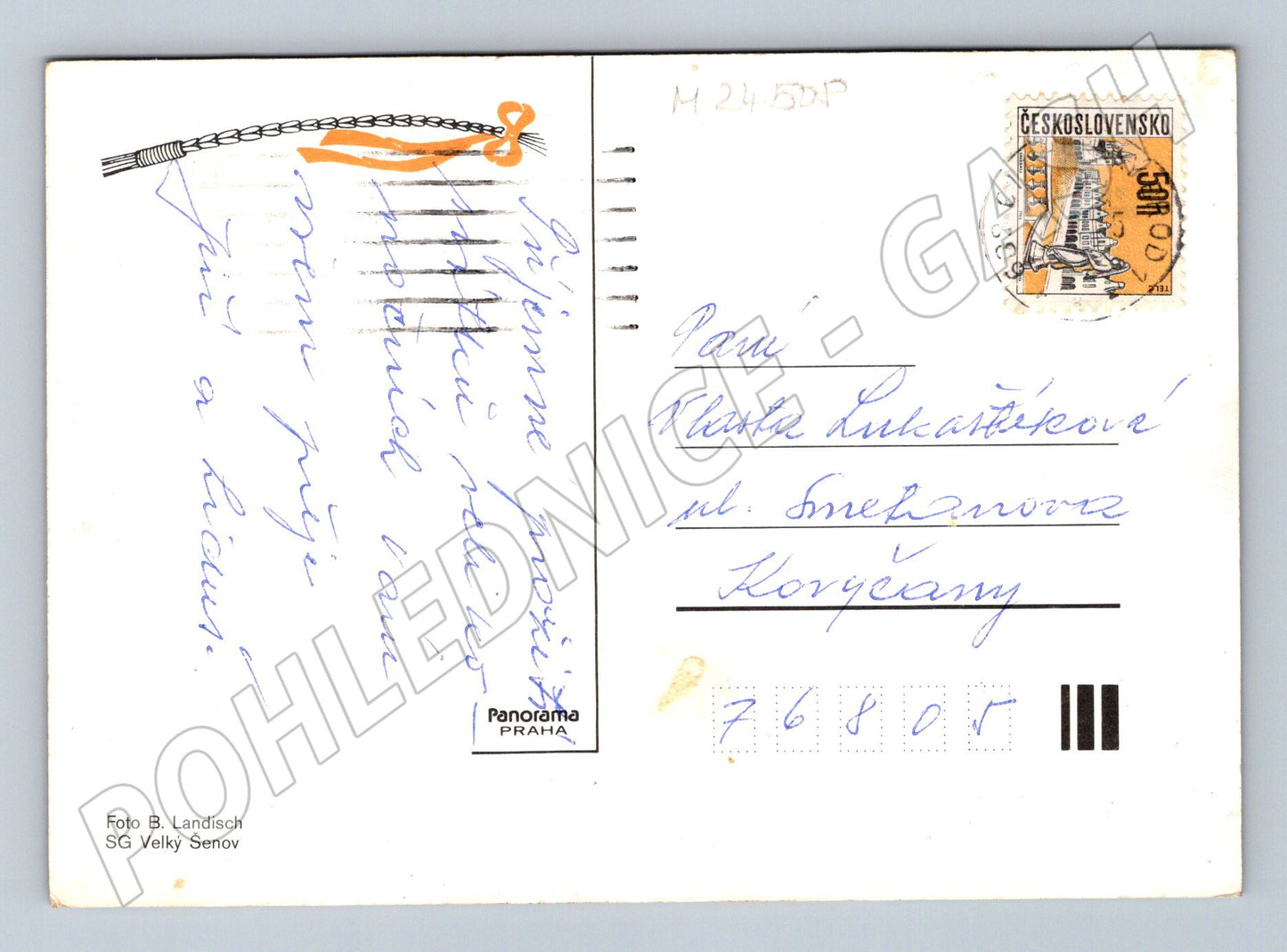 Pohlednice Velikonoce malované kraslice a folklor (M24508)