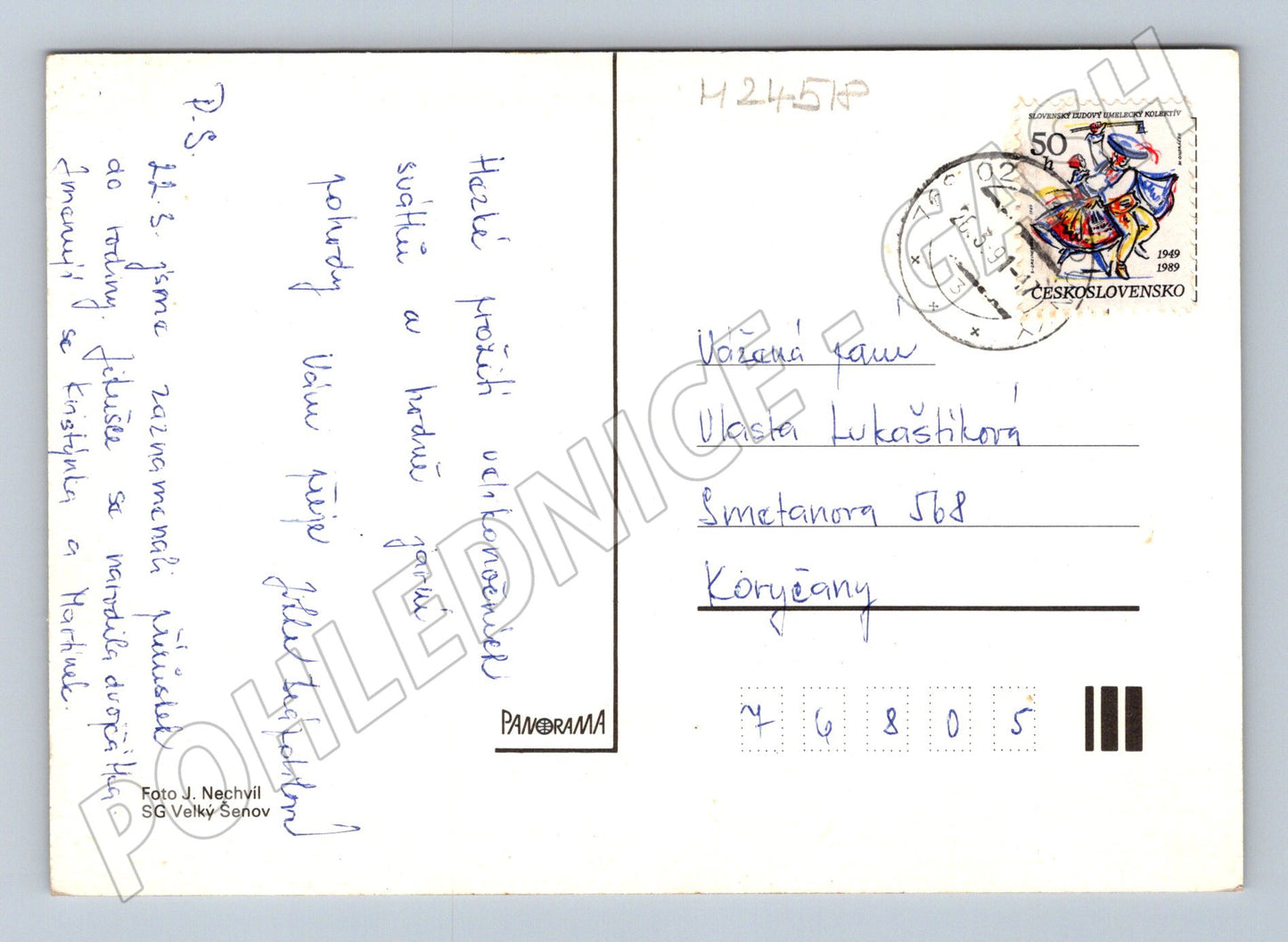 Pohlednice Velikonoční vajíčka prvosenky 1991 (M24518)