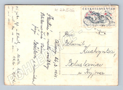 Pohlednice pasoucí se ovce Veselé velikonoce 1947 (M24536)
