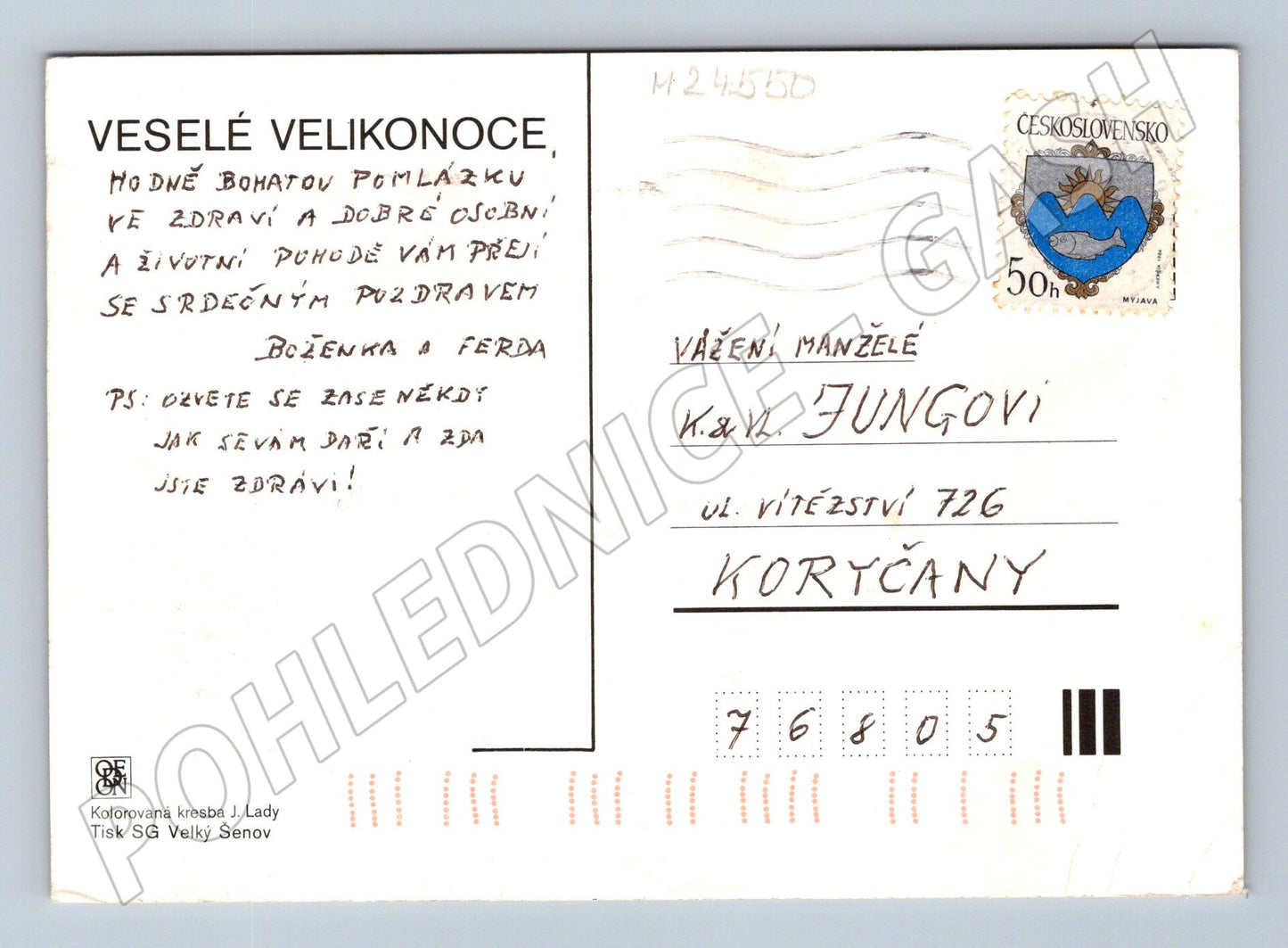 Pohlednice Josef Lada velikonoční motiv (M24550)