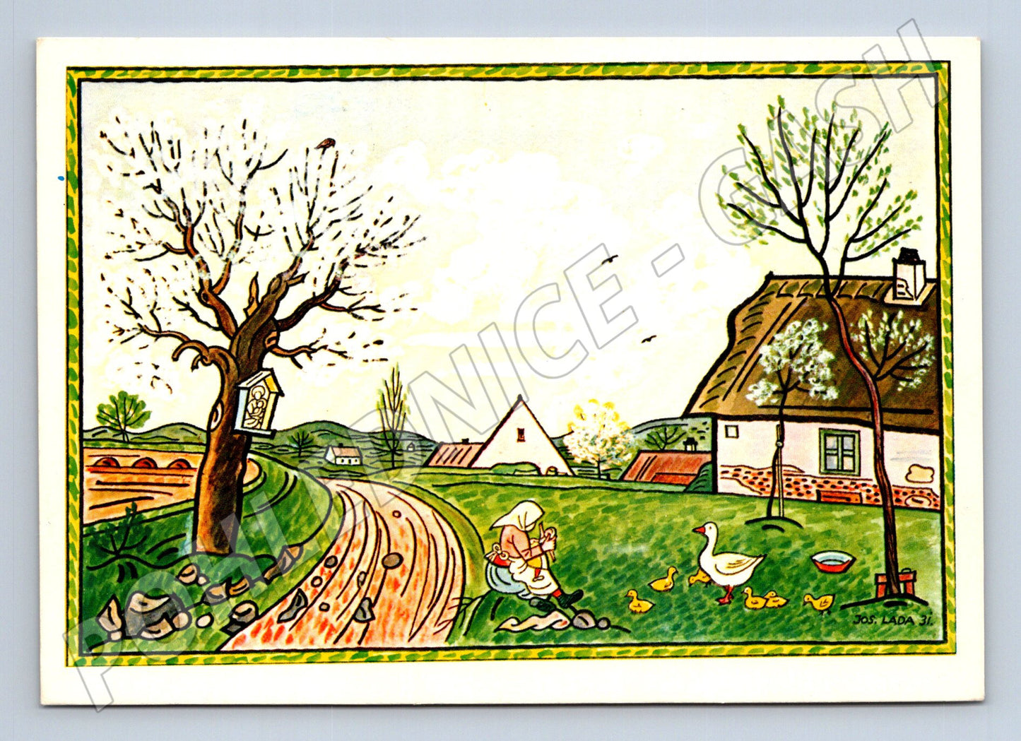 Pohlednice Velikonoční motiv kresba Josef Lada 1964 (M24570)