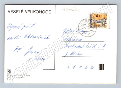Pohlednice Velikonoční motiv kresba Josef Lada 1964 (M24570)