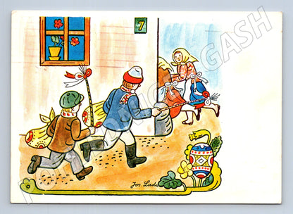 Pohlednice velikonoční motiv Josef Lada 1957 (M24575)