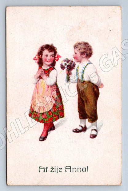 Long live Anna! children in ethnographic costumes (M2460)