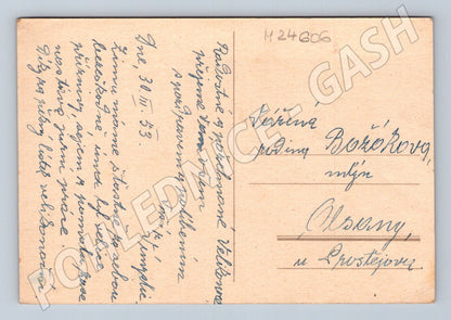 Pohlednice Velikonoce děti 1953 (M24606)