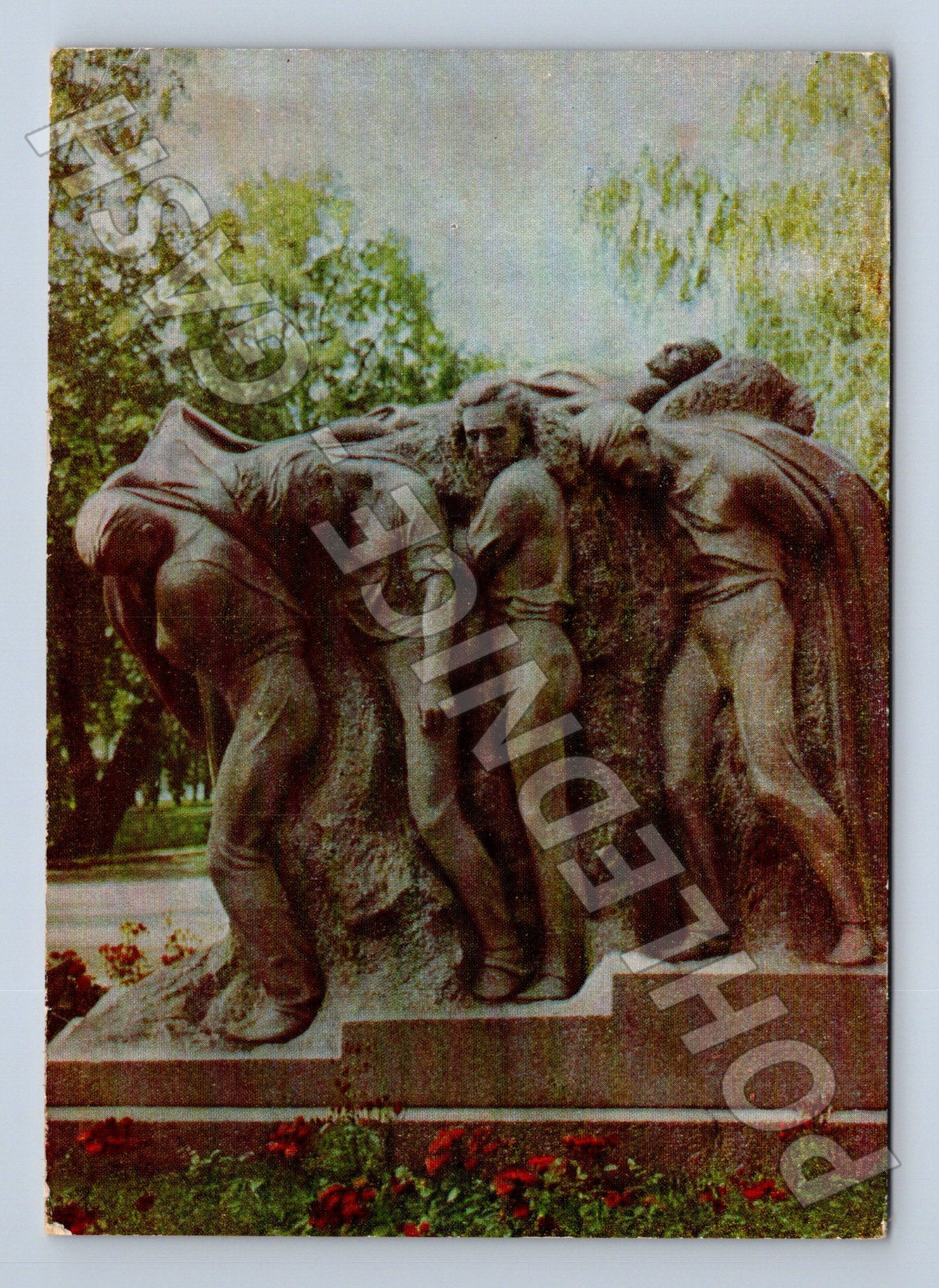 Pohlednice Rusko Gorki socha Pohřeb vůdce 1966 (M24630)