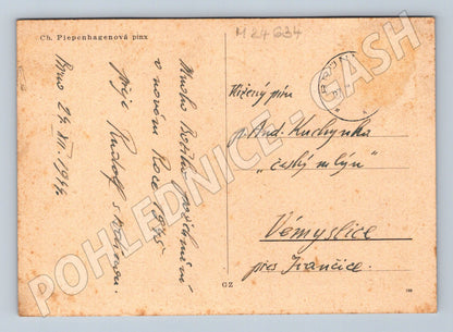 Pohlednice Horská řeka v lese 1944 (M24634)