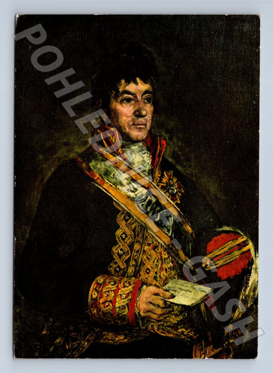Pohlednice obraz Goya portrét muže 1972 (M24637)
