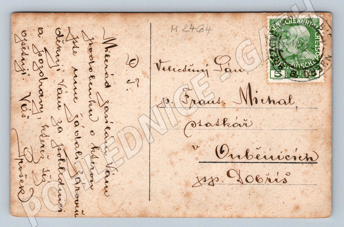 Portrait of a little girl, rare Czech Republic until 1950 (M2464)