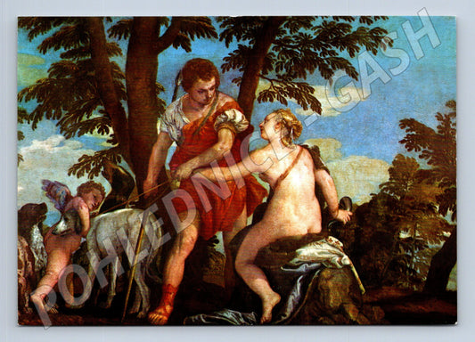 Pohlednice Německo Venuše a Adonis Veronese (M24642)