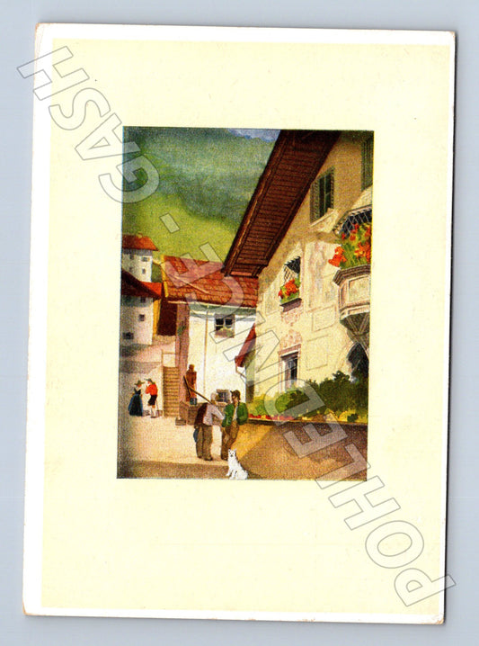 Pohlednice Německo umělecký motiv dvora (M24651)