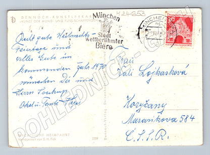 Pohlednice Německo Vánoční zimní krajina S.H. Fick 1970 (M24653)