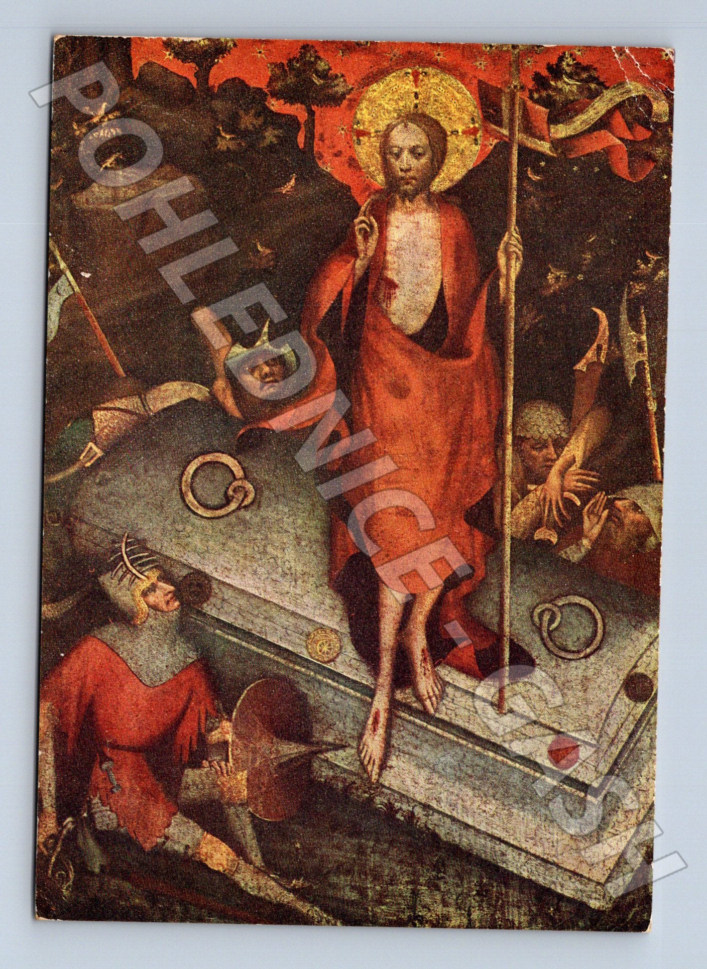 Pohlednice Mistr Třeboňského oltáře Zmrtvýchvstání 1942 (M24657)