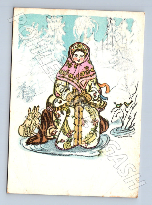 Pohlednice Rusko ilustrace pohádka Morozko (M24660)