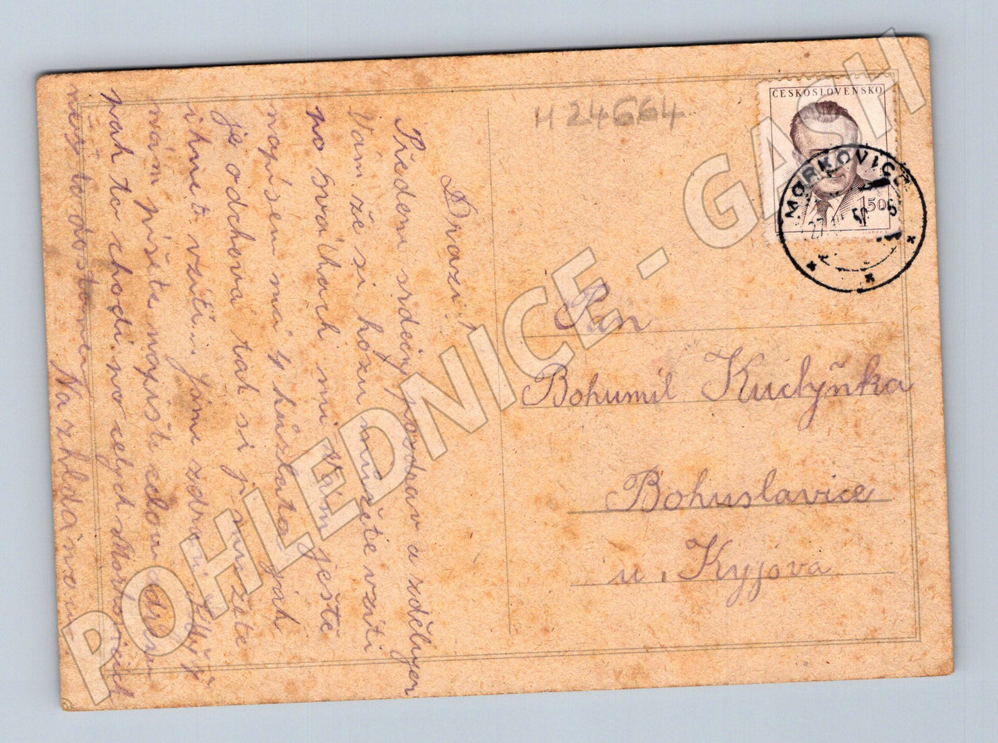 Pohlednice Československo kresba postavy (M24664)