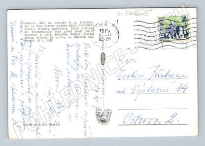 Pohlednice Eliška Krásnohorská medaile Minerva 1907 (M24665)