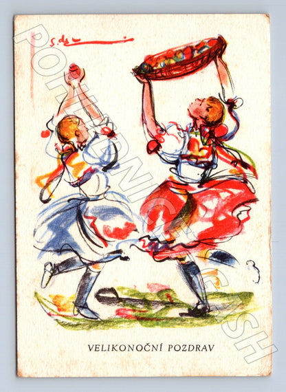 Pohlednice Slovensko Velikonoční motiv 1958 (M24672)