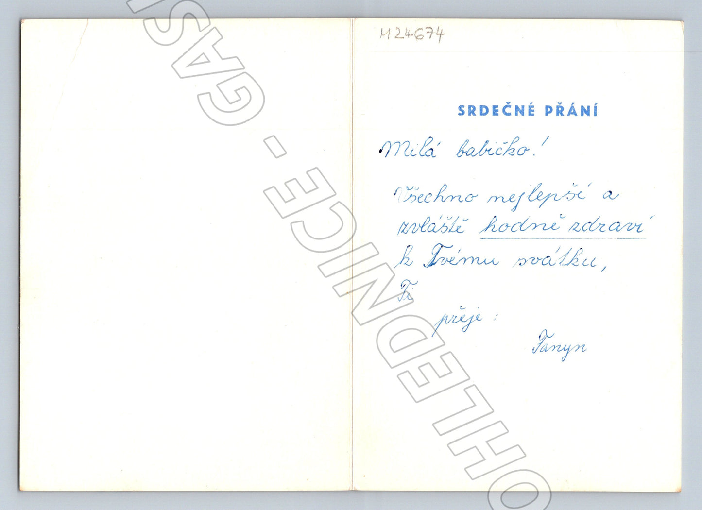 Pohlednice květiny černobílá Praha (M24674)