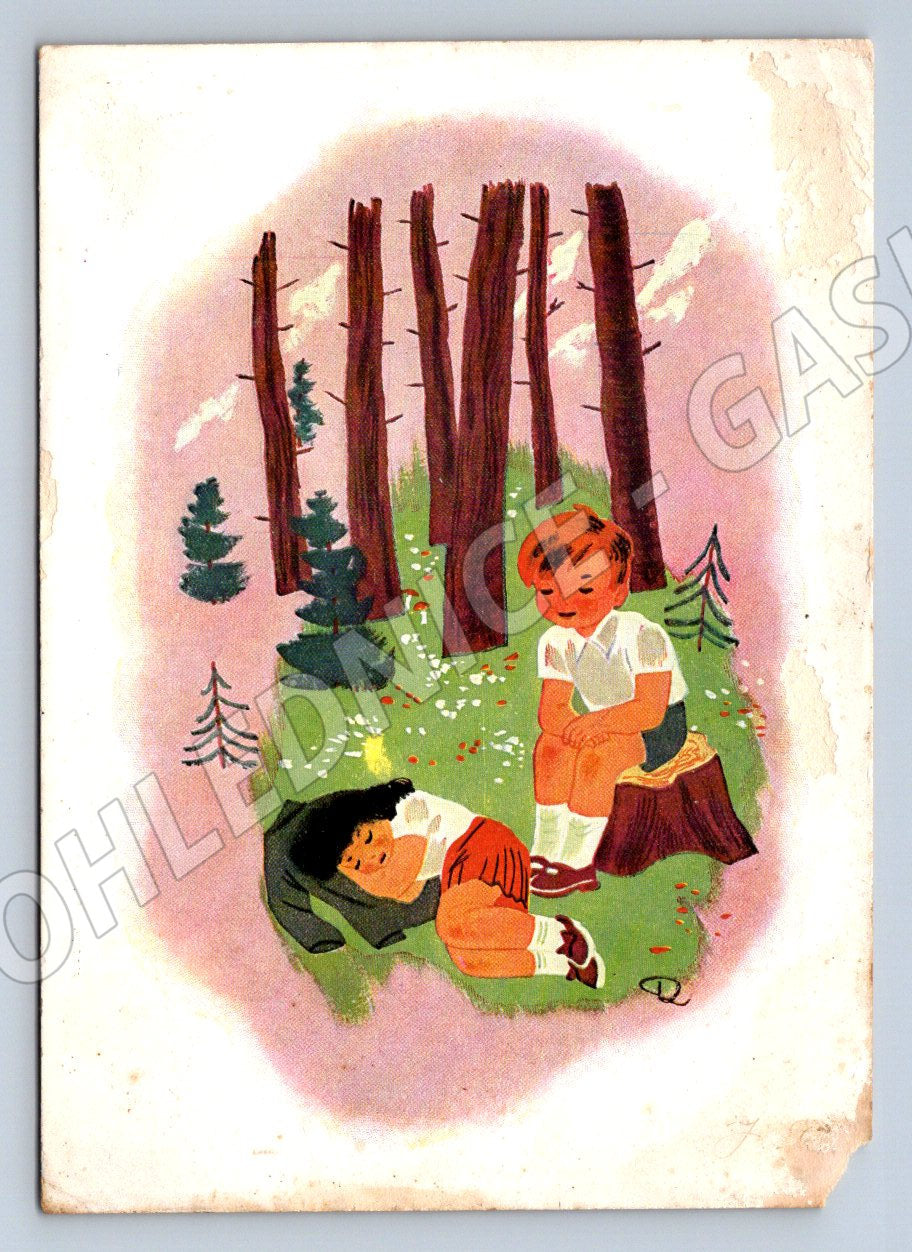 Children at the Tree Stump illustrated 1937 (M2468)
