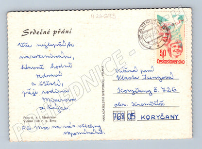 Pohlednice Květiny a klika 1972 (M24693)
