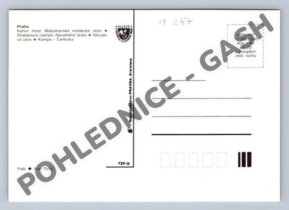 Pohlednice Praha – velký formát, barevná pohlednice, památky (M247)