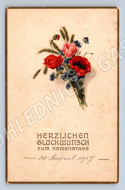 Flowers and greeting cards 1917 historical (M2470)