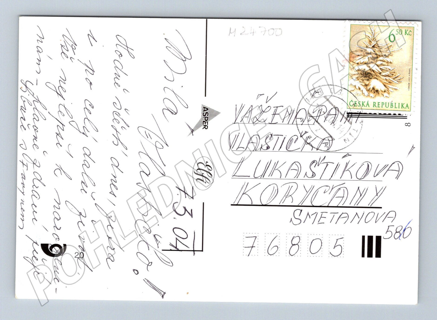 Pohlednice Hodně štěstí květiny 2004 (M24700)