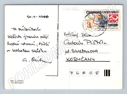 Pohlednice Srdečné přání květiny 1988 (M24722)