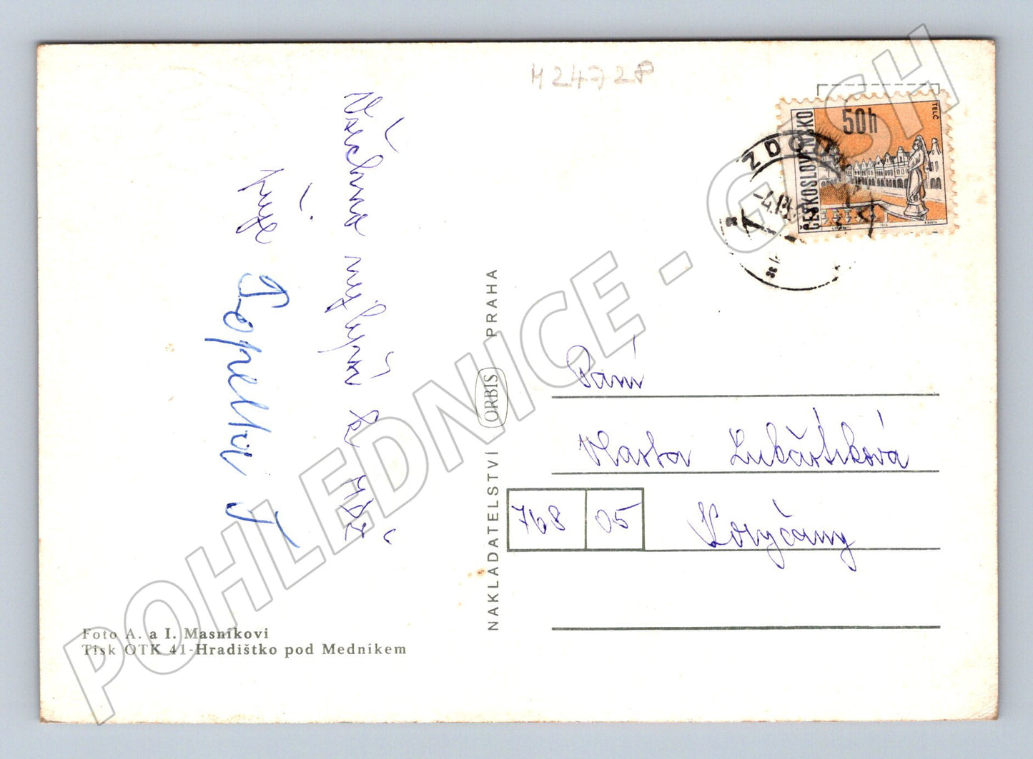 Pohlednice žluté růže 197x (M24728)