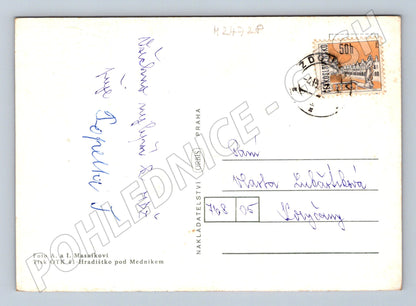Pohlednice žluté růže 197x (M24728)