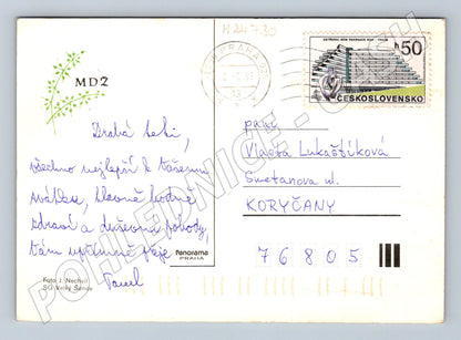 Pohlednice žluté orchideje 1980 (M24730)