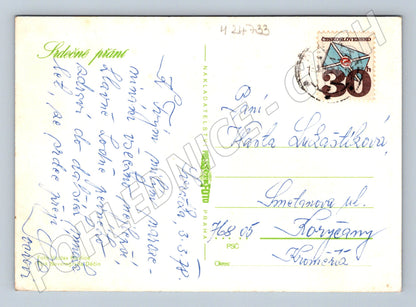 Pohlednice červená růže 1978 (M24733)