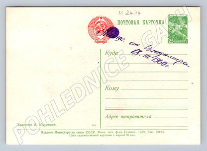 USSR 1959 flowers V. Klimasin (M2474)