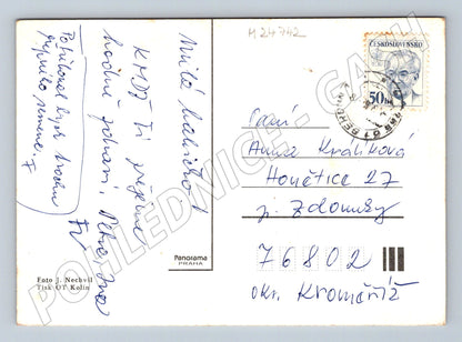 Pohlednice kytice narcisů MDŽ 1968 (M24742)