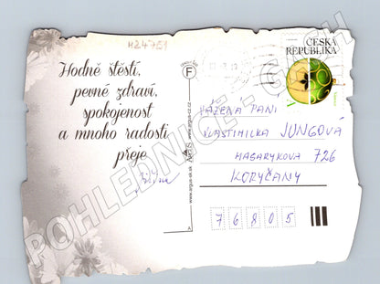 Pohlednice blahopřání květiny 2017 (M24751)