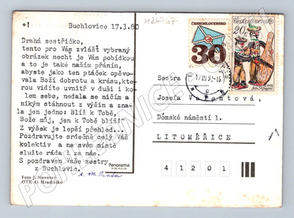 Pohlednice sněženky 1980 (M24767)