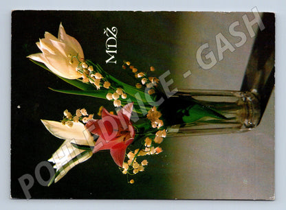 Pohlednice Kytice tulipánů a konvalinek 1989 (M24769)