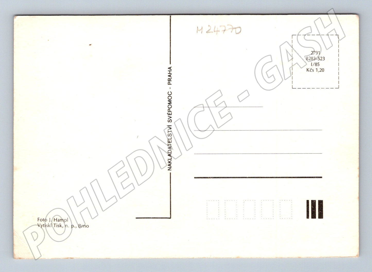 Pohlednice kytice květin srdcovka bílé květy 1985 (M24770)