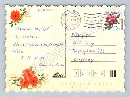 Pohlednice Květiny Mnoho štěstí 2010 (M24789)