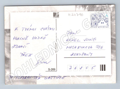 Pohlednice Všechno nejlepší stůl s květinami 2005 (M24790)