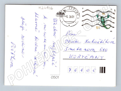 Pohlednice Srdečné blahopřání červené růže 2001 (M24806)