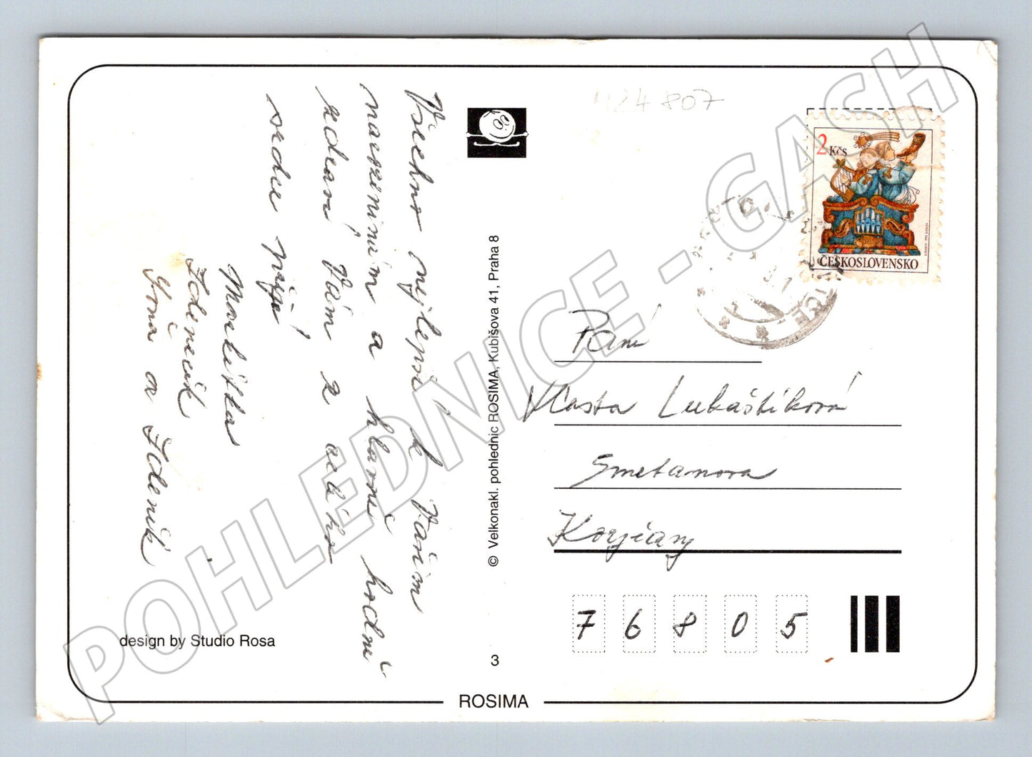 Pohlednice Srdečné blahopřání květiny 1987 (M24807)