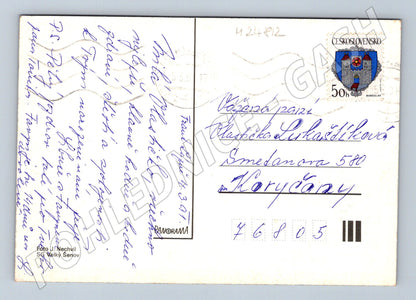 Pohlednice červená růže 1982 (M24812)