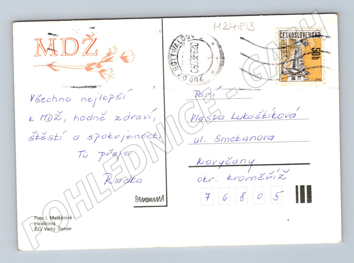 Pohlednice Květiny MDŽ (M24813)