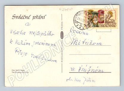 Pohlednice dvě červené růže 1972 (M24818)