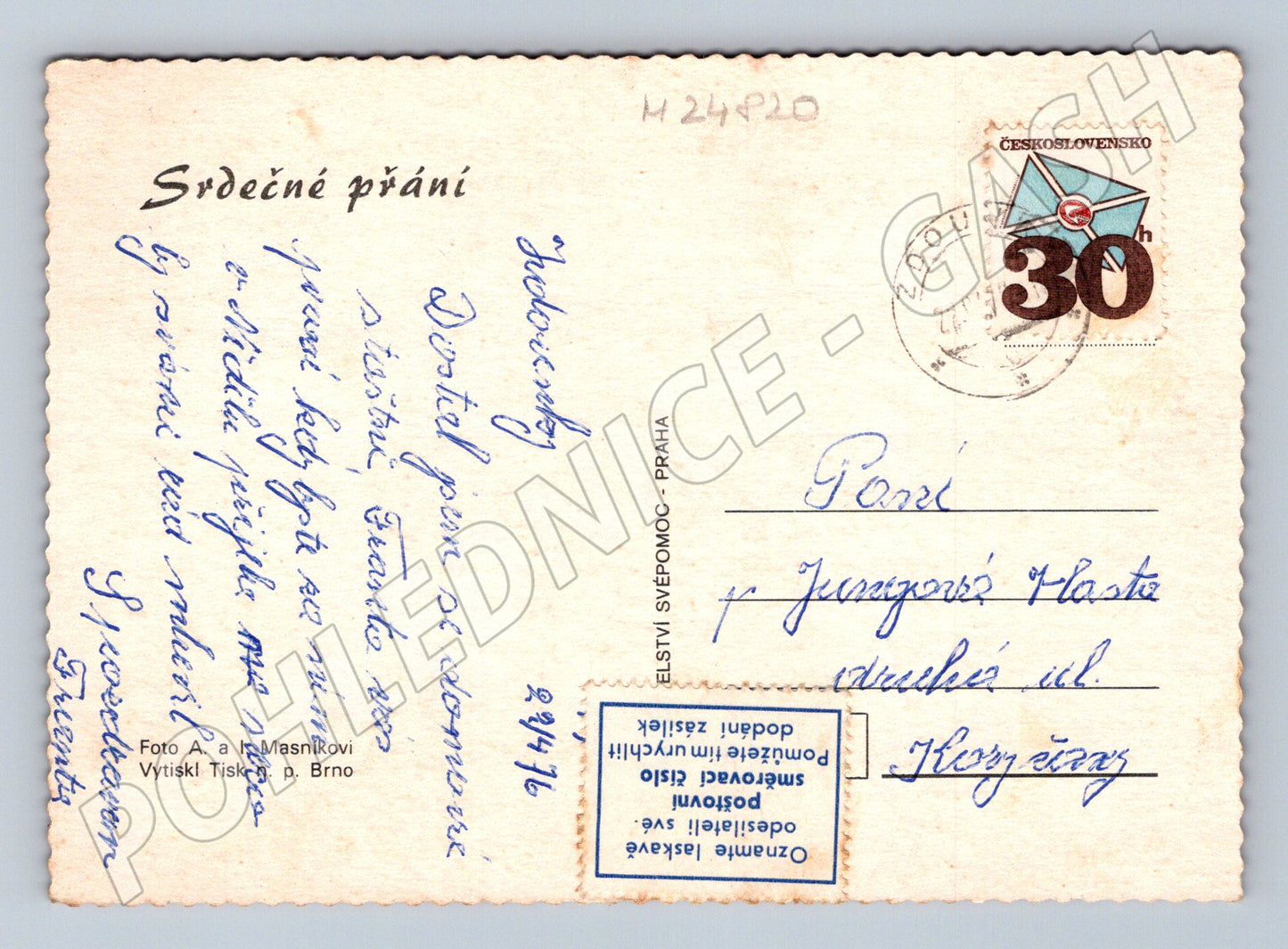 Pohlednice Kytice žlutých růží 1976 (M24820)