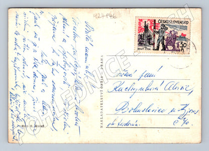 Pohlednice SRDEČNÉ PŘÁNÍ bílá růže 1968 (M24846)