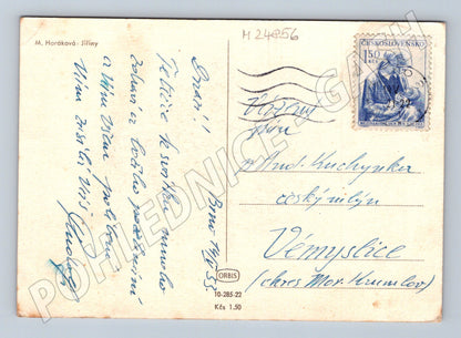 Pohlednice Kytice květin SRDEČNÉ PŘÁNÍ 1963 (M24856)