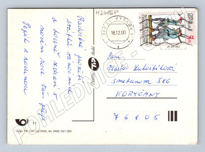 Pohlednice Radostné Vánoce zimní motiv 2000 (M24868)