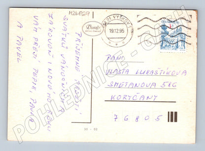 Pohlednice Vánoční novoroční andělíčci 1995 (M24869)